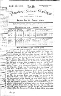 Augsburger neueste Nachrichten Freitag 22. Januar 1864