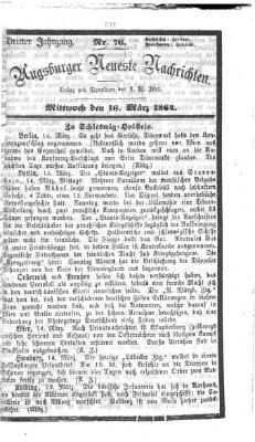 Augsburger neueste Nachrichten Mittwoch 16. März 1864