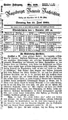 Augsburger neueste Nachrichten Sonntag 12. Juni 1864
