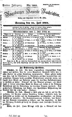 Augsburger neueste Nachrichten Sonntag 24. Juli 1864