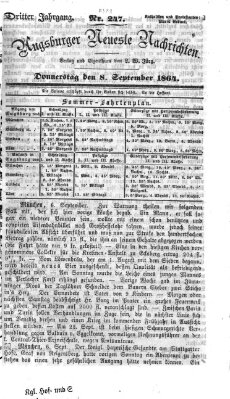 Augsburger neueste Nachrichten Donnerstag 8. September 1864