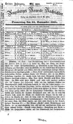 Augsburger neueste Nachrichten Donnerstag 22. September 1864