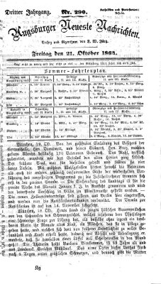 Augsburger neueste Nachrichten Freitag 21. Oktober 1864
