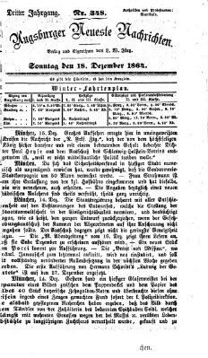 Augsburger neueste Nachrichten Sonntag 18. Dezember 1864