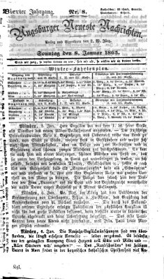 Augsburger neueste Nachrichten Sonntag 8. Januar 1865