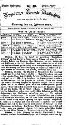 Augsburger neueste Nachrichten Samstag 25. Februar 1865