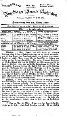 Augsburger neueste Nachrichten Donnerstag 23. März 1865