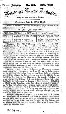 Augsburger neueste Nachrichten Sonntag 7. Mai 1865