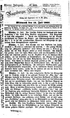 Augsburger neueste Nachrichten Mittwoch 12. Juli 1865
