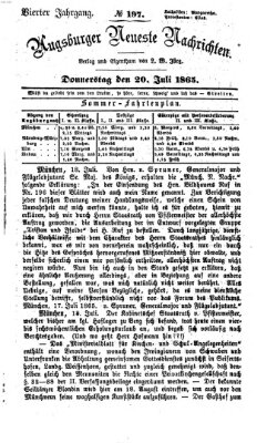 Augsburger neueste Nachrichten Donnerstag 20. Juli 1865