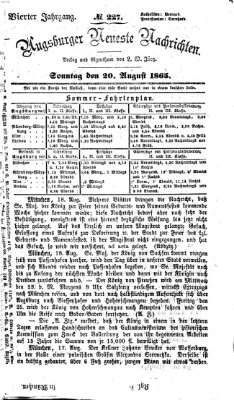 Augsburger neueste Nachrichten Sonntag 20. August 1865