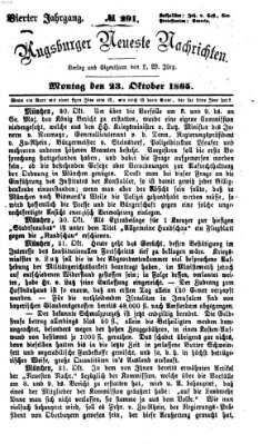 Augsburger neueste Nachrichten Montag 23. Oktober 1865