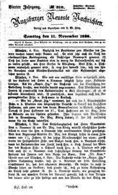 Augsburger neueste Nachrichten Samstag 11. November 1865