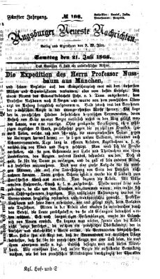 Augsburger neueste Nachrichten Samstag 21. Juli 1866