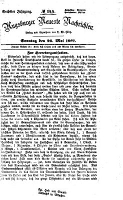 Augsburger neueste Nachrichten Sonntag 26. Mai 1867