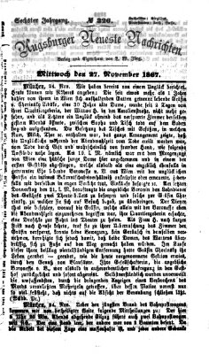 Augsburger neueste Nachrichten Mittwoch 27. November 1867
