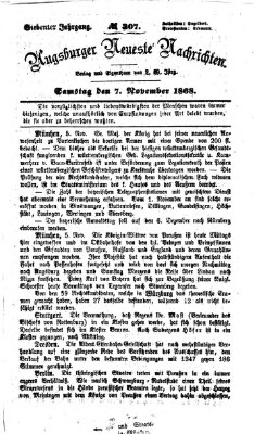 Augsburger neueste Nachrichten Samstag 7. November 1868
