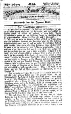 Augsburger neueste Nachrichten Mittwoch 20. Januar 1869