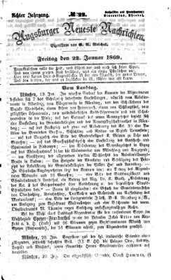 Augsburger neueste Nachrichten Freitag 22. Januar 1869