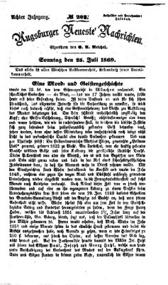 Augsburger neueste Nachrichten Sonntag 25. Juli 1869