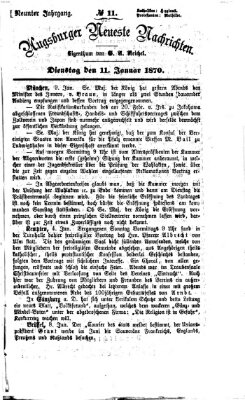 Augsburger neueste Nachrichten Dienstag 11. Januar 1870