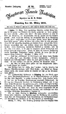 Augsburger neueste Nachrichten Samstag 19. März 1870