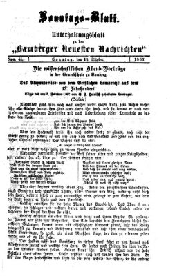 Bamberger neueste Nachrichten Sonntag 13. Oktober 1867