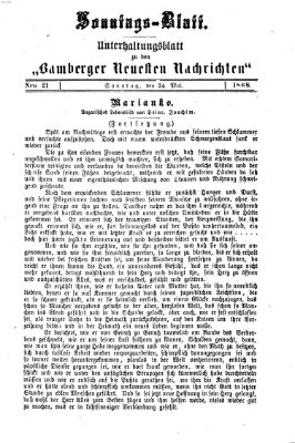 Bamberger neueste Nachrichten Sonntag 24. Mai 1868