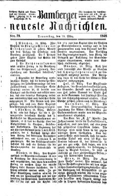 Bamberger neueste Nachrichten Donnerstag 19. März 1868