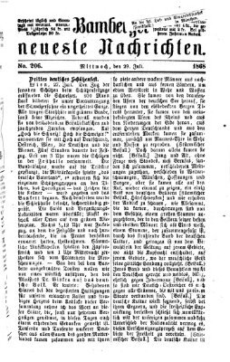 Bamberger neueste Nachrichten Mittwoch 29. Juli 1868