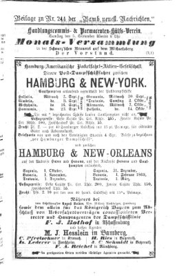 Bamberger neueste Nachrichten Samstag 5. September 1868