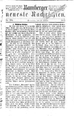 Bamberger neueste Nachrichten Montag 26. Oktober 1868