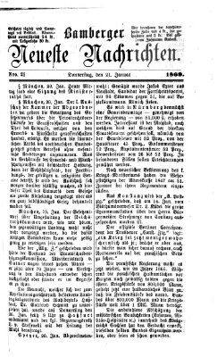 Bamberger neueste Nachrichten Donnerstag 21. Januar 1869