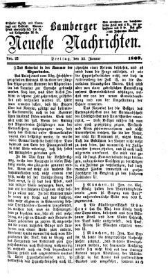 Bamberger neueste Nachrichten Freitag 22. Januar 1869