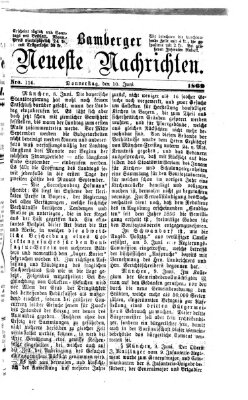 Bamberger neueste Nachrichten Donnerstag 10. Juni 1869
