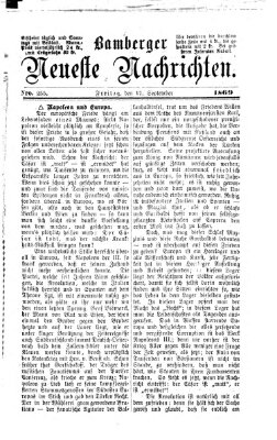Bamberger neueste Nachrichten Freitag 17. September 1869