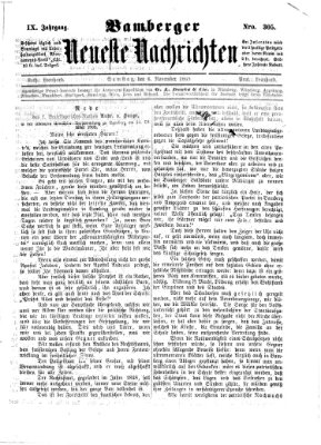 Bamberger neueste Nachrichten Samstag 6. November 1869