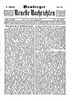 Bamberger neueste Nachrichten Montag 24. Januar 1870