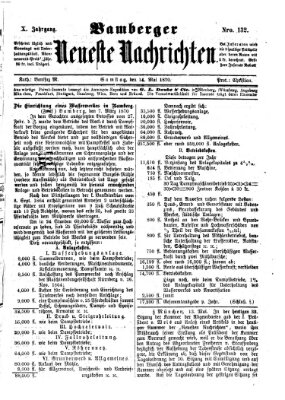 Bamberger neueste Nachrichten Samstag 14. Mai 1870