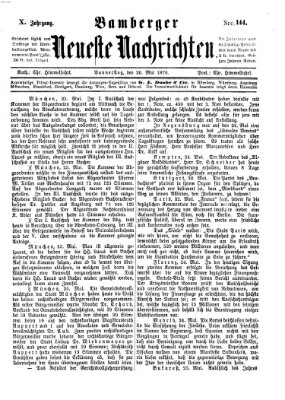 Bamberger neueste Nachrichten Donnerstag 26. Mai 1870