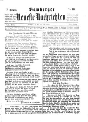 Bamberger neueste Nachrichten Dienstag 26. Juli 1870