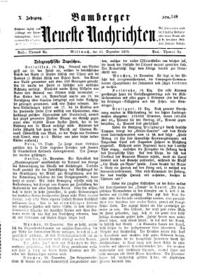 Bamberger neueste Nachrichten Mittwoch 21. Dezember 1870