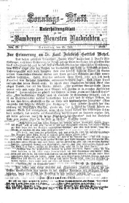 Bamberger neueste Nachrichten Sonntag 25. Juli 1869