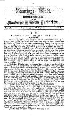 Bamberger neueste Nachrichten Sonntag 12. Dezember 1869