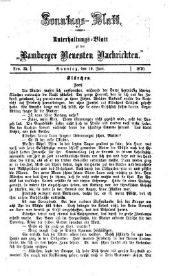 Bamberger neueste Nachrichten Sonntag 19. Juni 1870