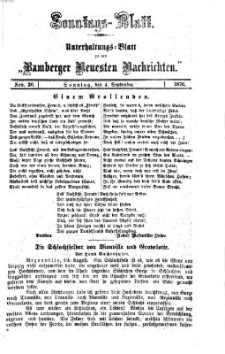 Bamberger neueste Nachrichten Sonntag 4. September 1870