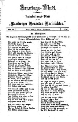 Bamberger neueste Nachrichten Mittwoch 9. November 1870