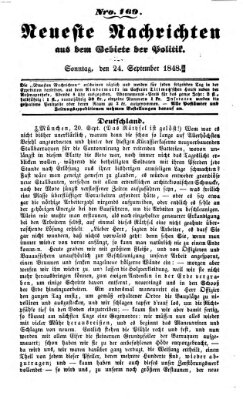 Neueste Nachrichten aus dem Gebiete der Politik (Münchner neueste Nachrichten) Sonntag 24. September 1848