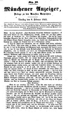 Neueste Nachrichten aus dem Gebiete der Politik (Münchner neueste Nachrichten) Dienstag 6. Februar 1849