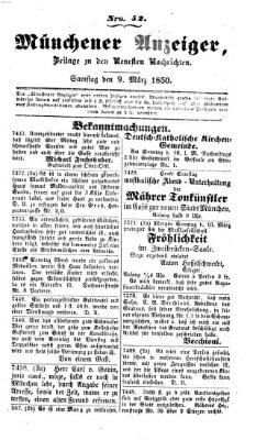 Neueste Nachrichten aus dem Gebiete der Politik (Münchner neueste Nachrichten) Samstag 9. März 1850